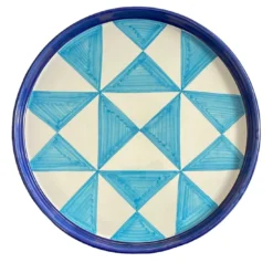 Vassoio rotondo azzurro