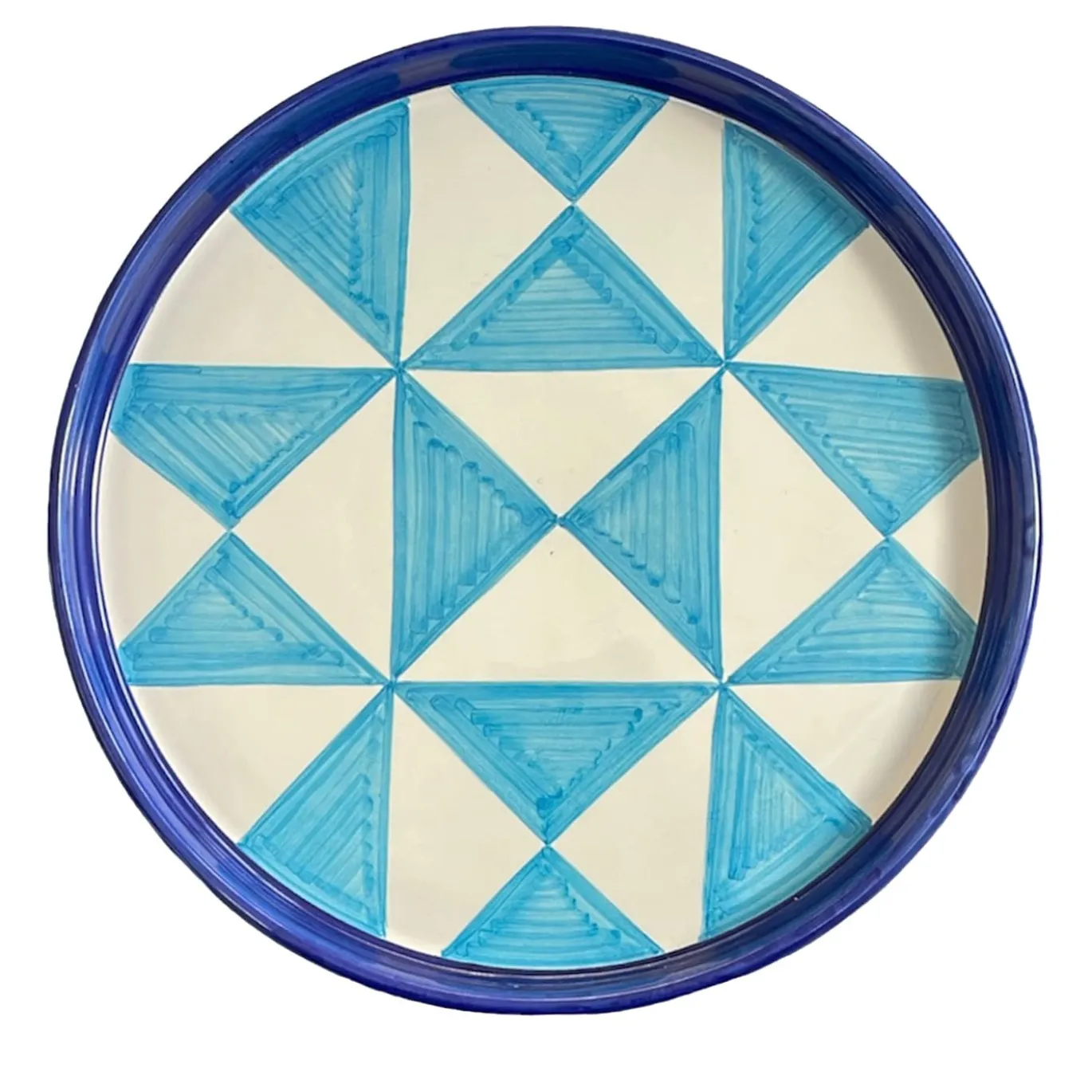 Vassoio rotondo azzurro