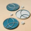 Vassoio rotondo bianco Orbit N. 1 con divisori