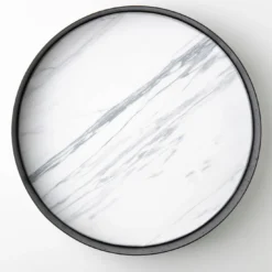 Vassoio rotondo Eclittica Bianco Carrara
