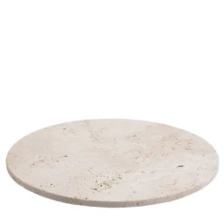 Vassoio rotondo in travertino beige Noster