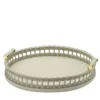 Vassoio rotondo Suzette con maniglie in ottone lucido