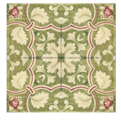 Verde Collina Set di 4 piastrelle #9