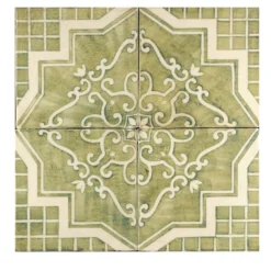Verde Collina Set di 4 piastrelle #3