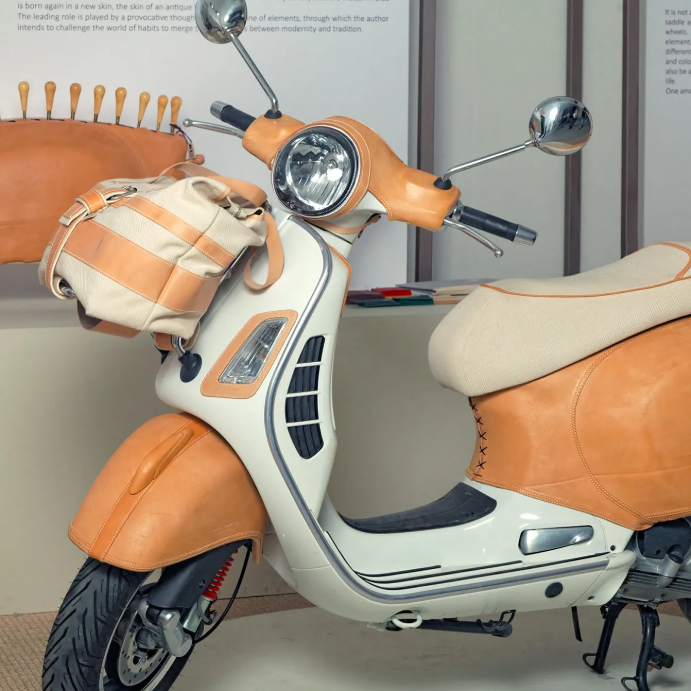 Vespa in pelle