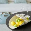 Vide poche in pelle Riviera White e Panna Cotta