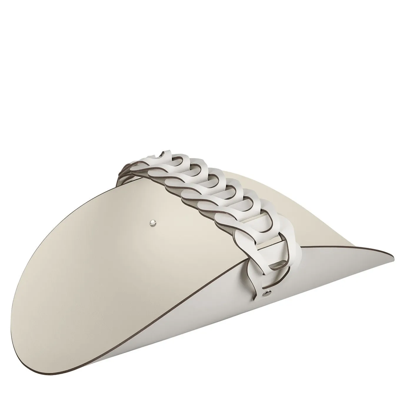 Vide poche in pelle Riviera White e Panna Cotta