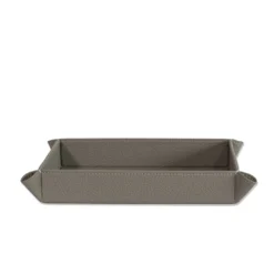 Vide-Poche Michelangelo 19 in pelle grigio luna
