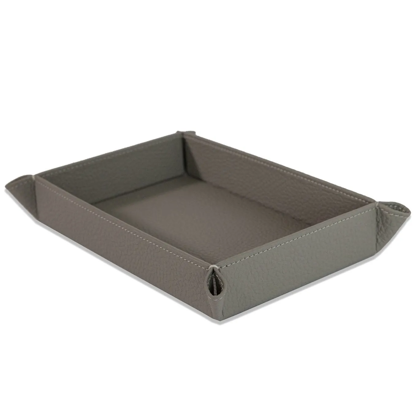 Vide-Poche Michelangelo 19 in pelle grigio luna
