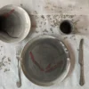 Xmas Gio Piatto da pranzo rotondo nero e rosso #6