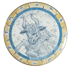 Zodiacus piatto decorativo in porcellana Toro