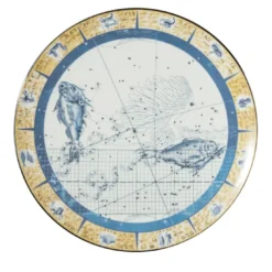 Zodiacus piatto decorativo in porcellana Pesci