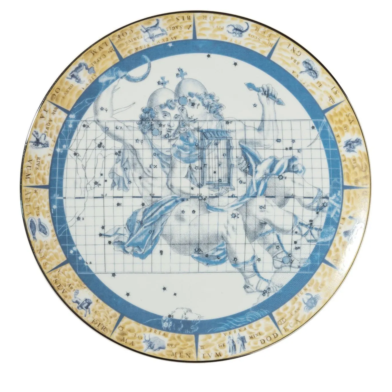 Zodiacus piatto decorativo in porcellana Gemelli